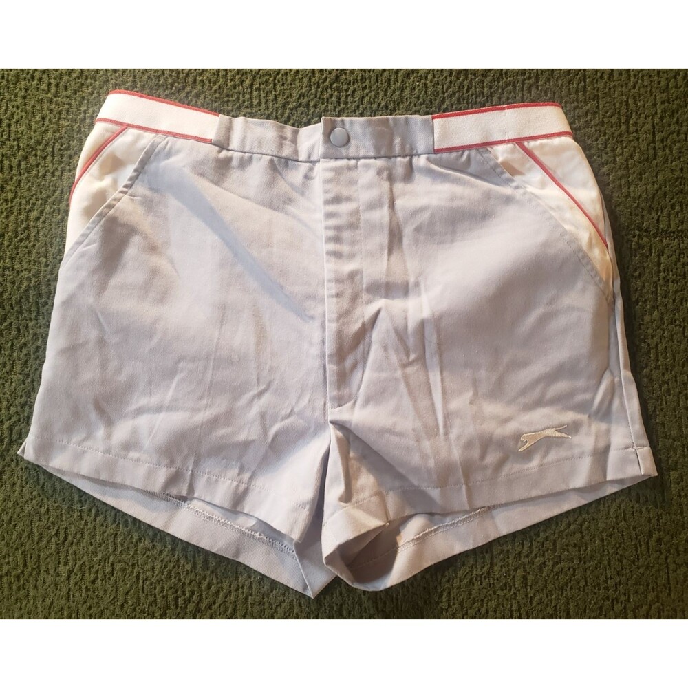 Vintage SLAZENGER Blue Polyester Preppy Tennis Country Club Shorts Men’s 34